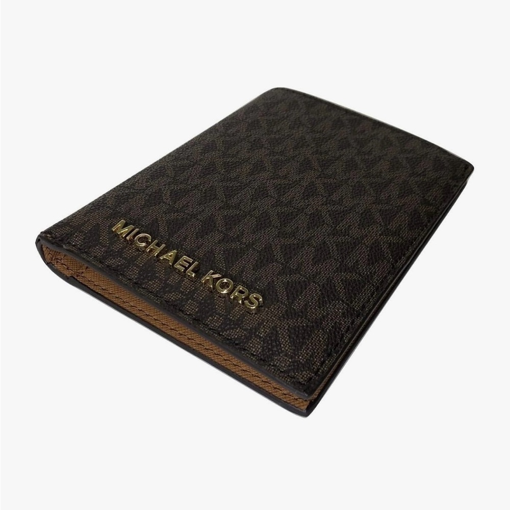 Michael Kors Monogram Key & Card Holder - Black and Brown NWOT